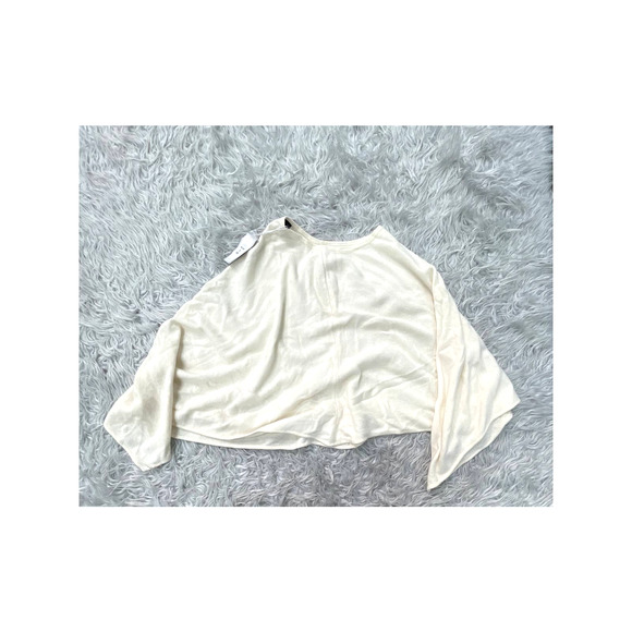 NWT Estheme Cachemire Cape Rainbow Button Sz M Cashmere Sweater Poncho - Picture 2 of 4